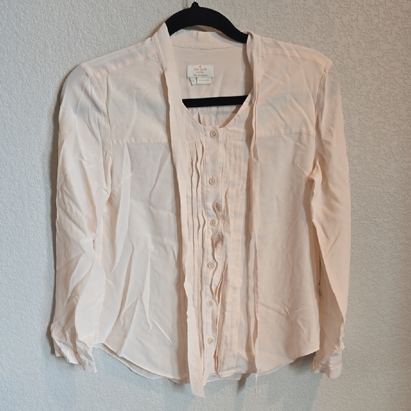 Kate Spade Cream Ruffled Button Down Shirt - Picture 1 of 3